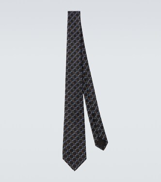 Cravatta Horsebit in seta jacquard | Gucci