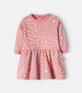 Baby printed cotton fleece dress | Stella McCartney Kids