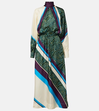 Joni printed silk midi dress | Alémais