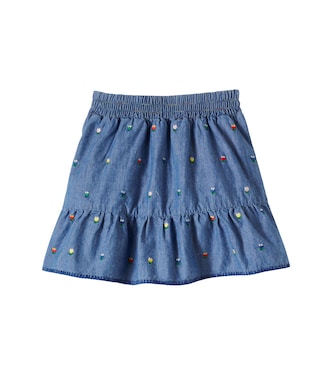 Embroidered chambray skirt | Stella McCartney Kids