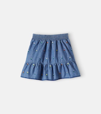 Embroidered chambray skirt | Stella McCartney Kids