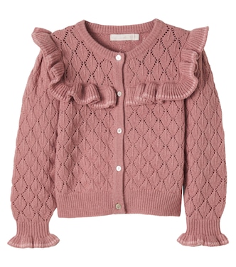 Cardigan Azur mit Rüschen | C'era Una Volta