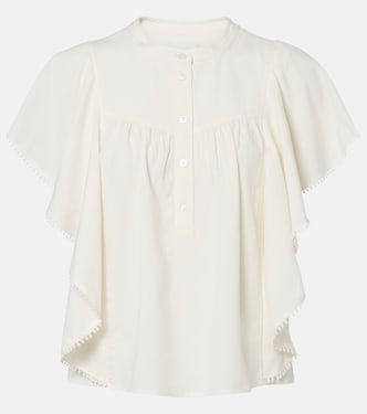 Marlie ruffled crochet-trimmed blouse | Marant Etoile