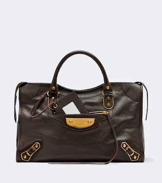 Le City Uptown Medium leather top-handle bag | Balenciaga