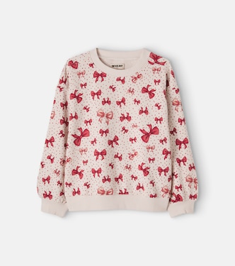 Lia printed cotton jersey sweatshirt | Wheat