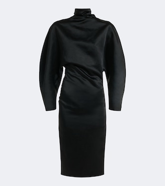 Harlin draped satin midi dress | Khaite