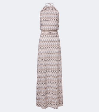 Charlotte chevron knitted maxi dress | Melissa Odabash