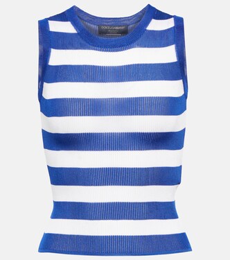Portofino ribbed-knit striped tank top | Dolce&Gabbana