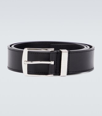 Check leather belt | Burberry