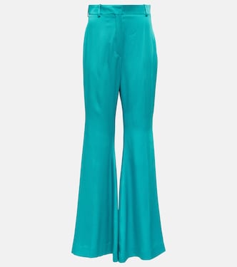 Pantalon flare à taille haute en satin | Nina Ricci