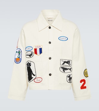 Cambridge patch-appliqué cotton canvas jacket | Bode