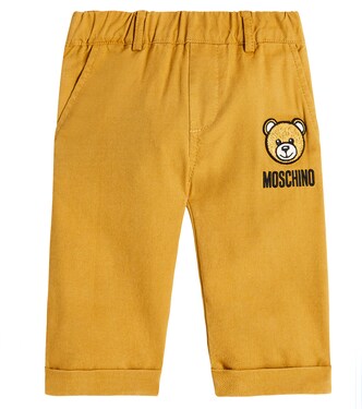 Teddy Bear cotton and linen-blend pants | Moschino Kids