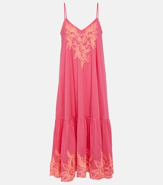 Colorblocked cotton maxi dress | Juliet Dunn