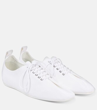 Canvas lace-up flats | Toteme