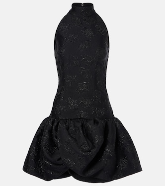 Floral draped jacquard minidress | Rotate