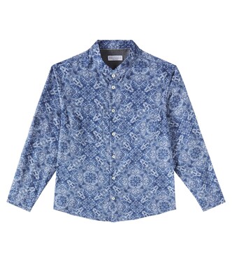 Printed cotton shirt | Brunello Cucinelli Kids