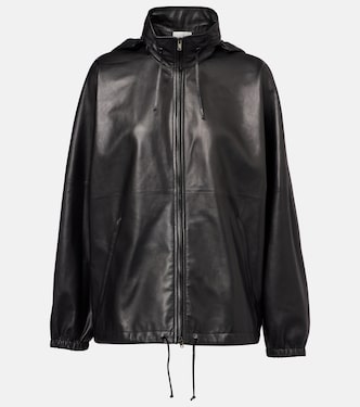 Jilly oversized leather bomber jacket | The Row