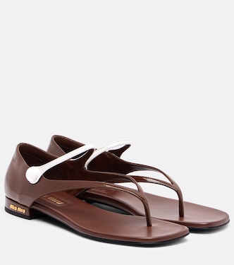 Sandalen aus Leder | Miu Miu