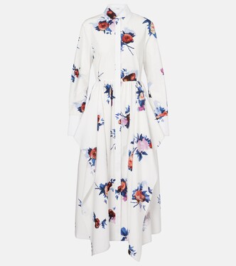 Robe chemise en coton à fleurs | Erdem