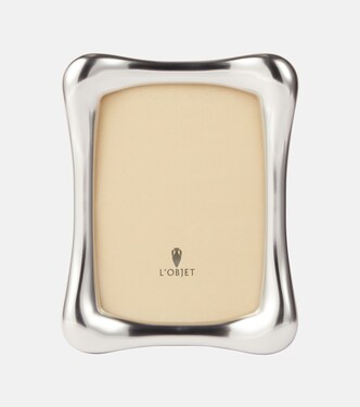 Anton platinum-plated picture frame | L'Objet