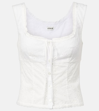 Lou broderie anglaise cotton top | Staud