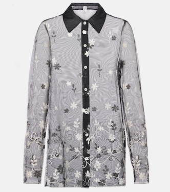 Embroidered semi-sheer shirt | Toteme