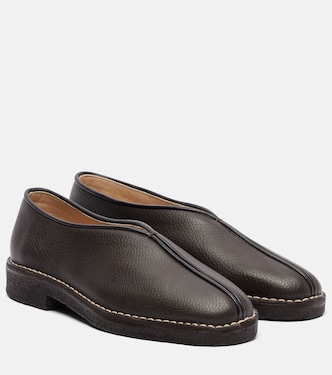 Piped leather loafers | Lemaire