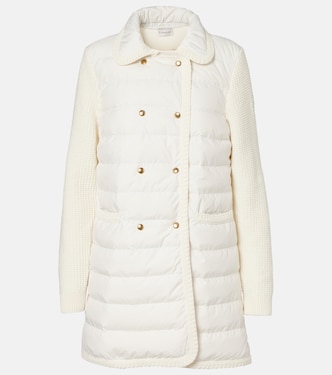 Manteau doudoune en laine et cachemire | Moncler