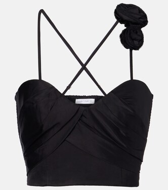 Palmire floral-appliqué crop top | Poupette St Barth