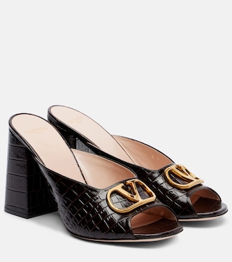 VLogo 95 croc-effect leather mules | Valentino Garavani