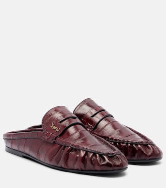 Le Loafer eel leather mules | Saint Laurent