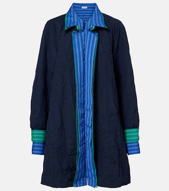 Striped technical cotton-blend shirt dress | Loewe