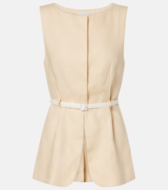 Pamela belted linen vest | Posse