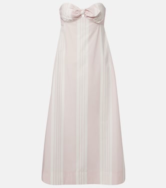 Rosie striped cotton midi dress | Posse
