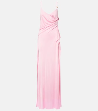 Vestido de fiesta Medusa de jersey fruncido | Versace