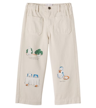 Patch-appliqué cotton twill pants | Bobo Choses