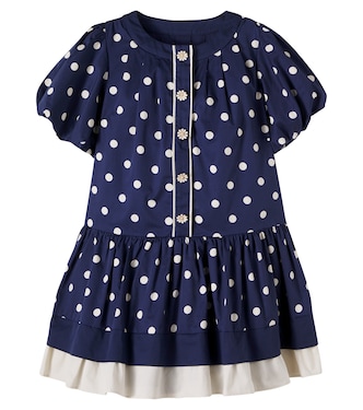 Polka-dot cotton dress | Self-Portrait Kids
