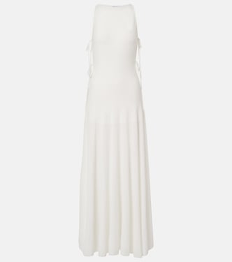 Cotton-blend crêpe maxi dress | Alaïa