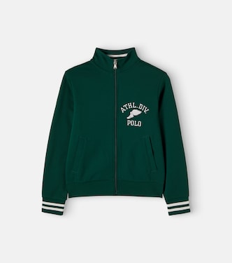 Embroidered cotton-blend sweatshirt  | Polo Ralph Lauren Kids