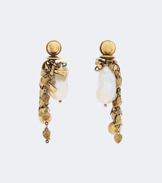 Embellished pearl drop earrings | Dries Van Noten