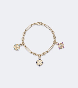 Infinite Gratitude, Reverie, and Blossoms 18kt gold bracelet with gemstones | FoundRae