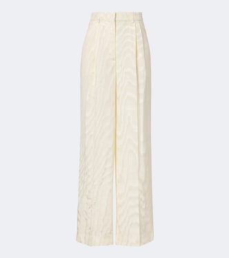 Pleated moiré pants | Stella McCartney