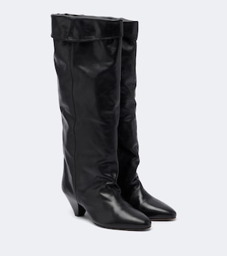 Elita draped leather knee-high boots | Isabel Marant