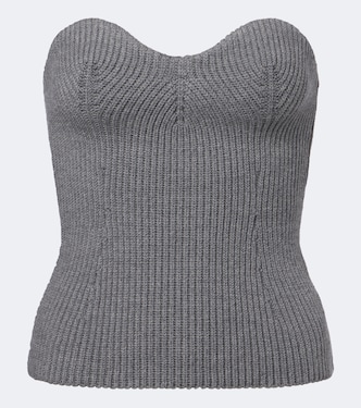 Wool-blend bustier top | Jil Sander