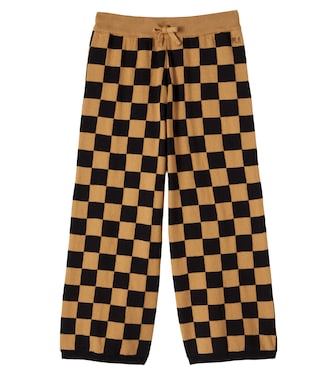 Pantaloni in maglia di cotone a quadri | Mini Rodini