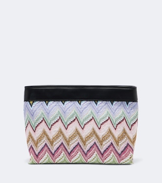 Pochette Zigzag en lamé et cuir | Missoni