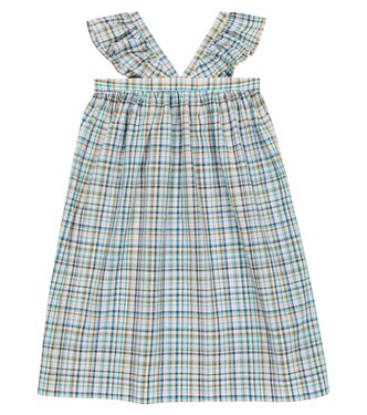 Eleana checked cotton dress | Bonpoint