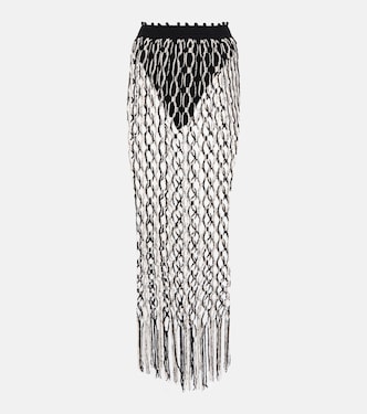 Falda larga de malla | Dion Lee