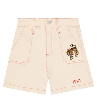 Embroidered denim shorts | Kenzo Kids