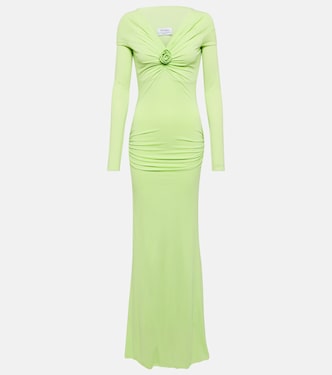 Verzierte Off-Shoulder-Robe | Blumarine